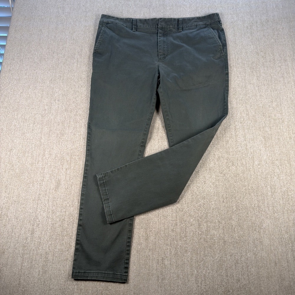 Boden Chino Pants Mens 40x30 Green‎ Slim Fit Cotton Canvas Preppy Classic